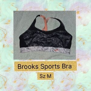 ❤️Brooks Black & Gray Sports Bra Sz M